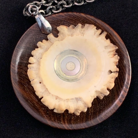 Hand turned NEW Custom Wood &Antler necklace set - Picture 8 of 8